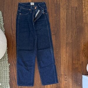 J. Crew Dark Indigo Straight Leg Jeans - Cropped length